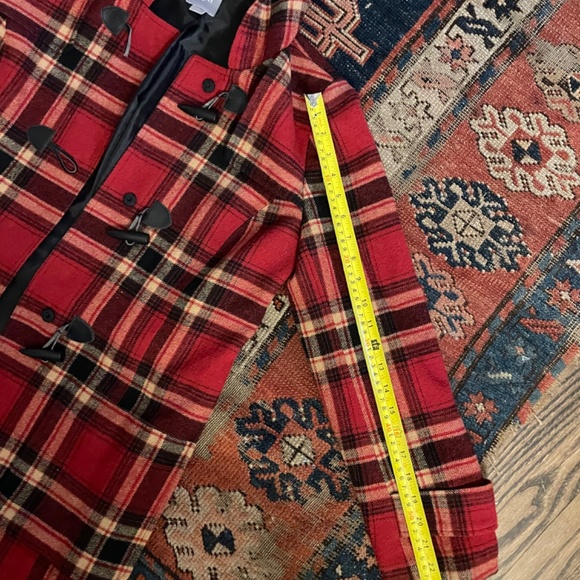 J. Jill Plaid Toggle Coat Jacket Small - Picture 5 of 9